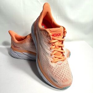 Hoka One One Women Size 9.5B Shoes Clifton 8 Orange Running